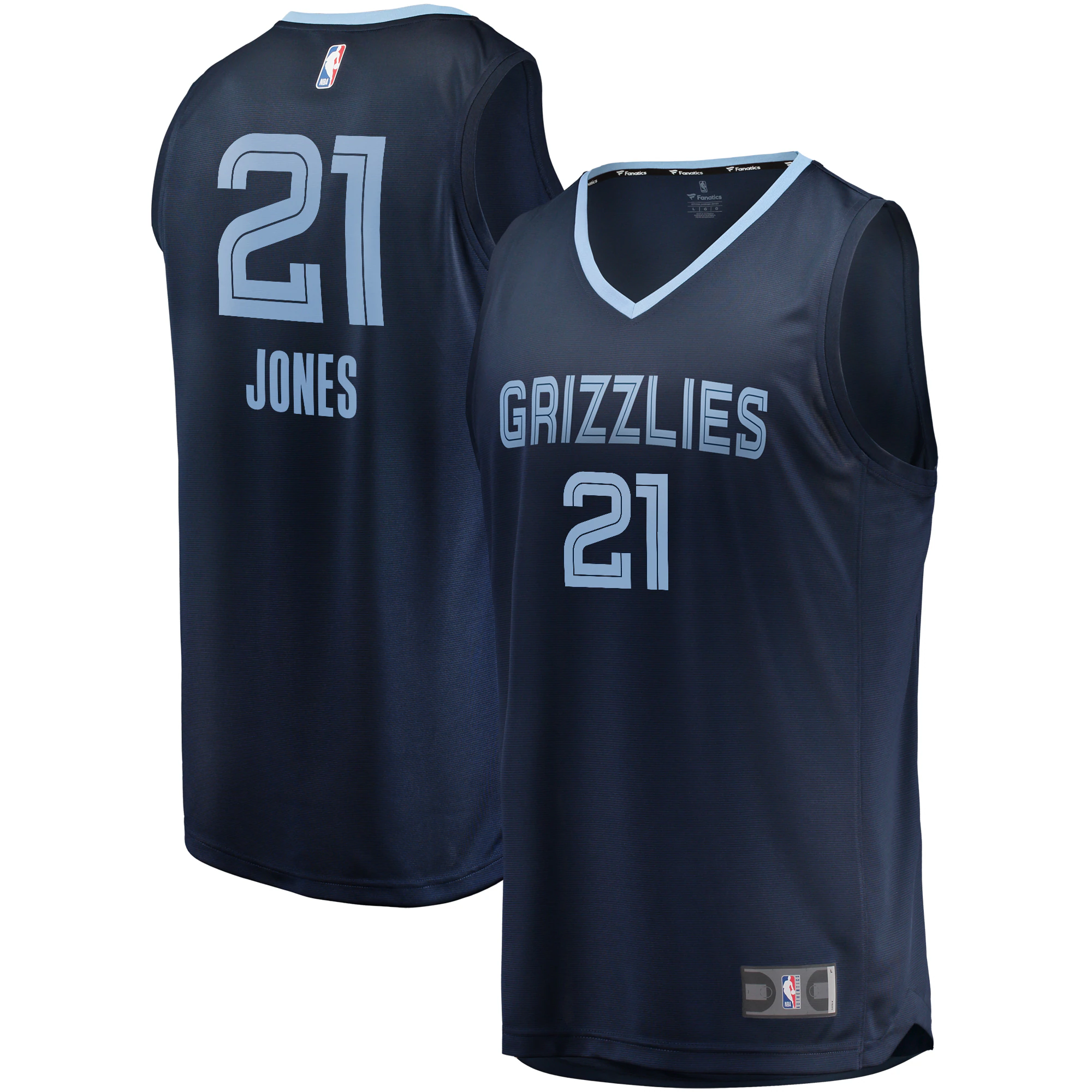 Tyus Jones Memphis Grizzlies Fanatics Branded Fast Break Player Basketball Jersey Navy – Icon Edition