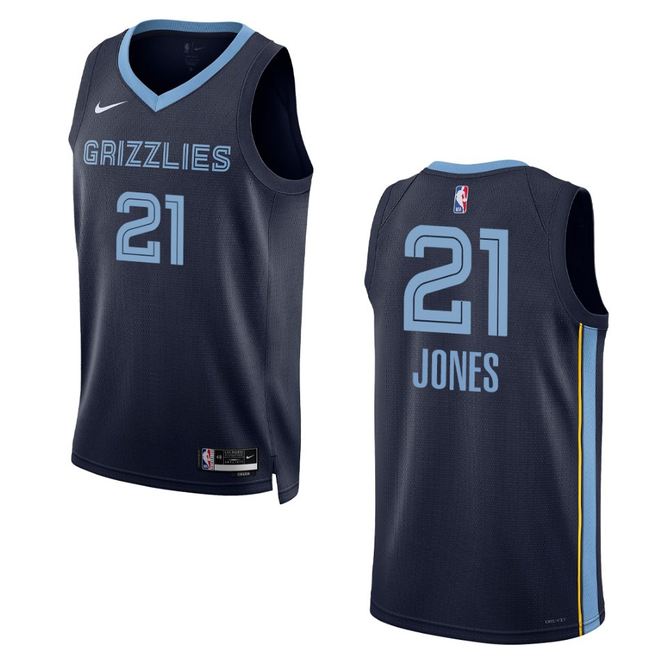 Tyus Jones Navy Icon Edition 2022-23 Memphis Grizzlies Swingman Basketball Jersey