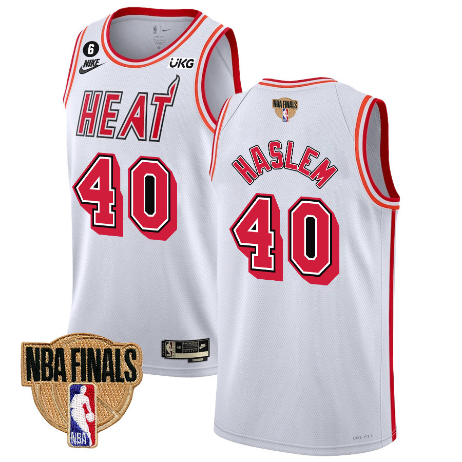 Udonis Haslem 40 Miami Heat Final Champions 2023 Swingman Basketball Jersey - Classic Edition - White - JS256 