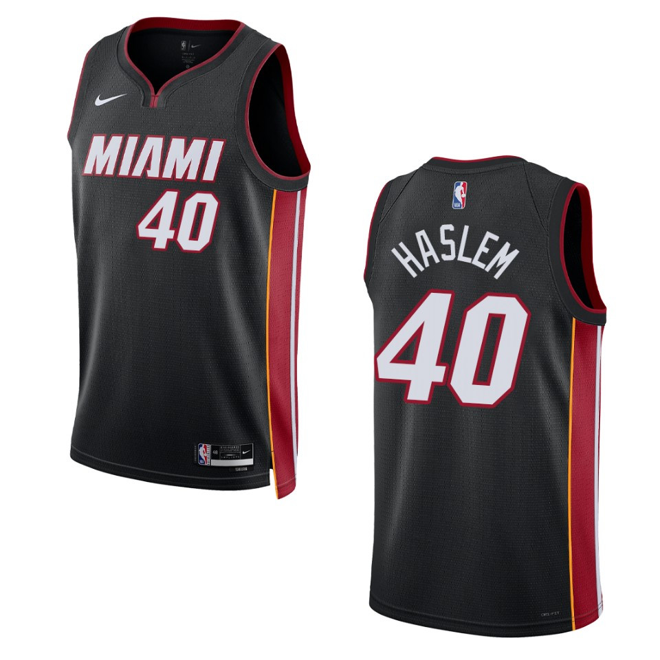 Udonis Haslem Black Icon Edition 2022-23 Miami Heat Swingman Basketball Jersey