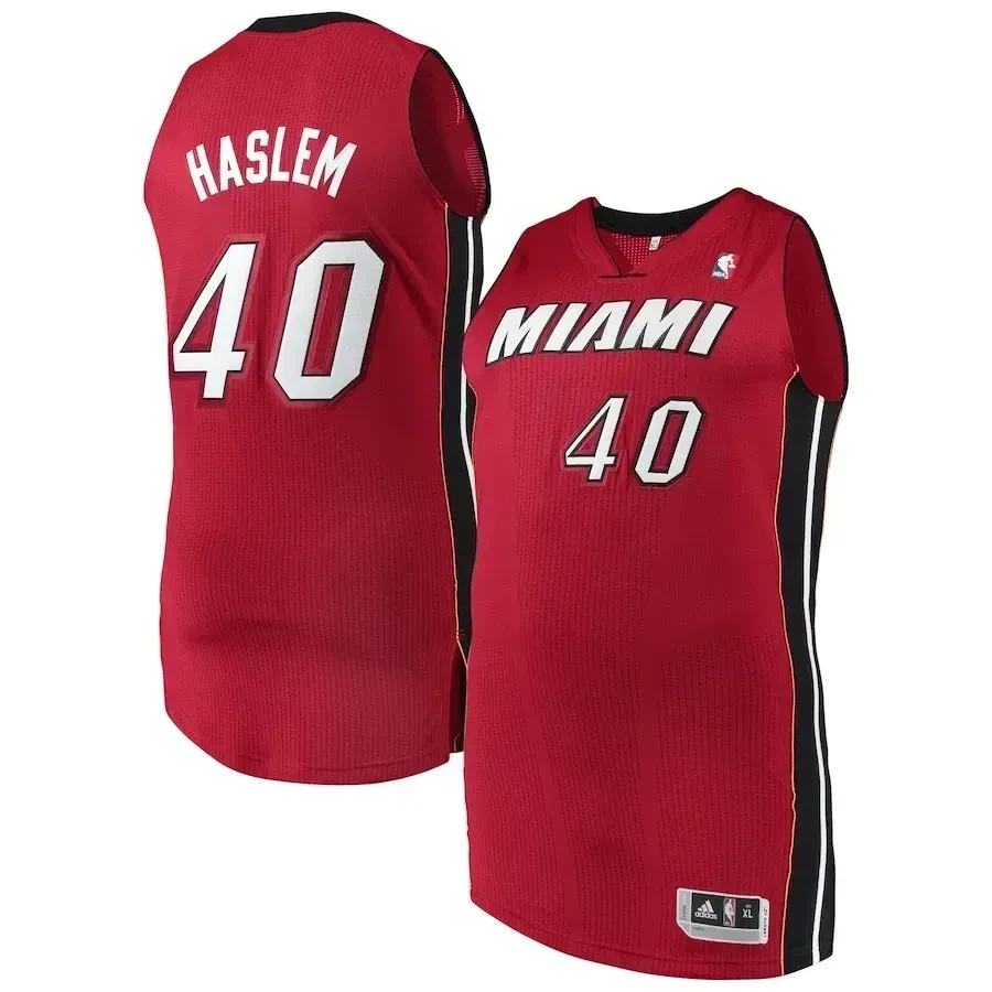 Udonis Haslem Miami Heat Finished Basketball Jersey - Red - JS596 