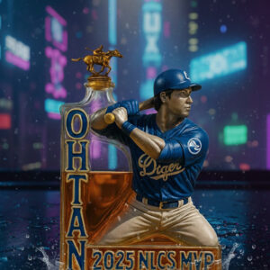 Alternative view of The “Shohei Ohtani Bust” Whiskey Bottles