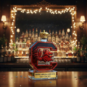 Alternative view of South Carolina Gamecocks Go Cocks Whiskey Bottle Decanter