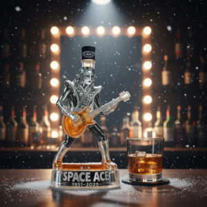 Alternative view of A Legend Has Left the Atmosphere Whiskey Bottles