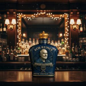 Alternative view of Rob Reiner Stories Live Forever Memorial Decanter Whiskey Bottle 2025