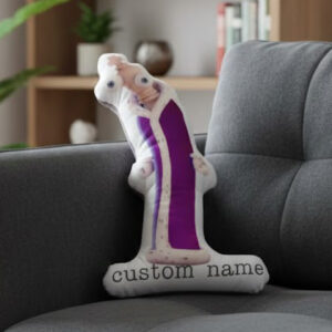 Alternative view of Novelty Round Purple Monster Face Throw Pillow