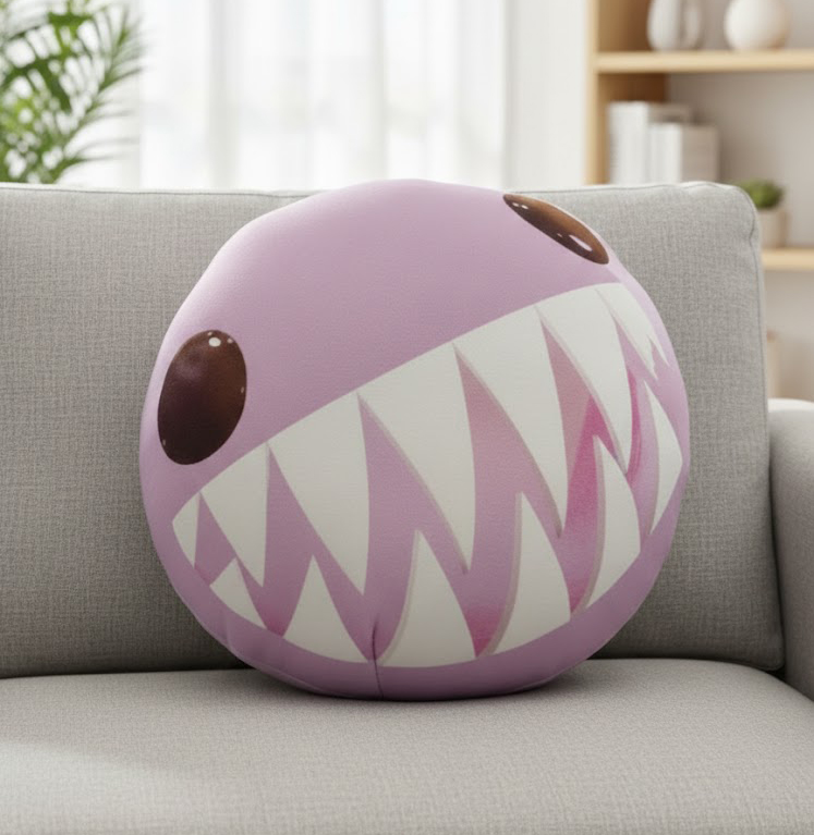 Mouthful of Fun: Adorable Monster Pillow Decor - Image 3