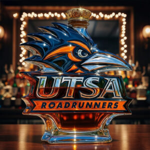 Alternative view of University Of Texas At San Antonio Roadrunners Whiskey Bottle