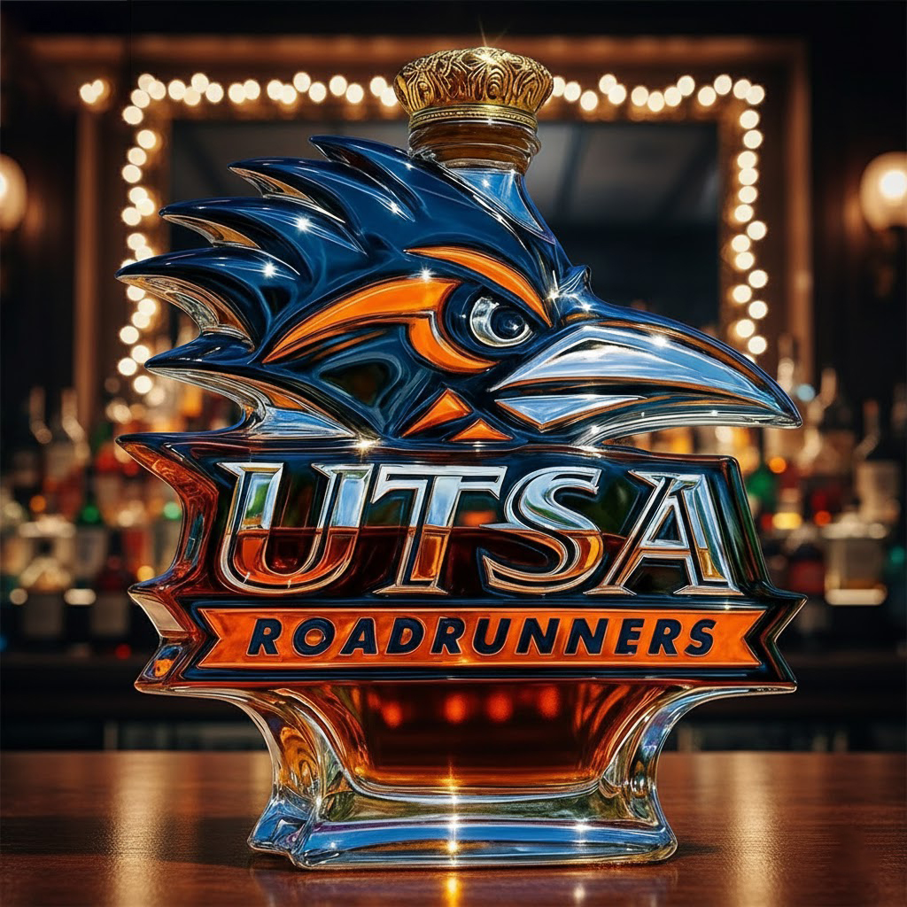 University Of Texas At San Antonio Roadrunners Whiskey Bottle - Image 2