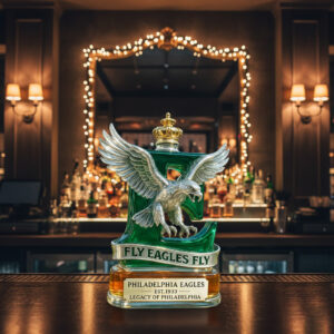 Alternative view of Philadelphia Eagles Fly Eagles Fly Crown Eagle Trophy Whiskey Bottle
