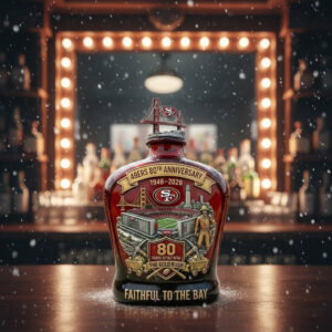Alternative view of San Francisco 49Ers 80Th Anniversary Faithful To The Bay Whiskey Bottle Decanter 2026