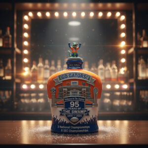 Alternative view of Florida Gators 95Th Anniversary Whiskey Bottle 2025