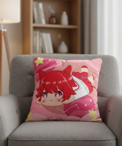 Alternative view of Purple Chomp Face Throw Pillow