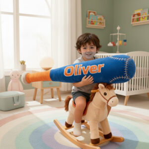 Custom Name Baseball Bat Pillow