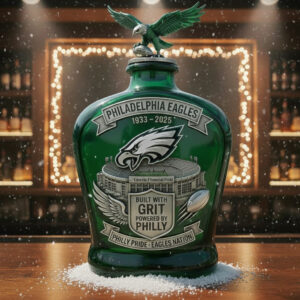 Alternative view of Philadelphia Eagles Built With Grit Fly Eagles Fly Anniversary Decanter Whiskey Bottle