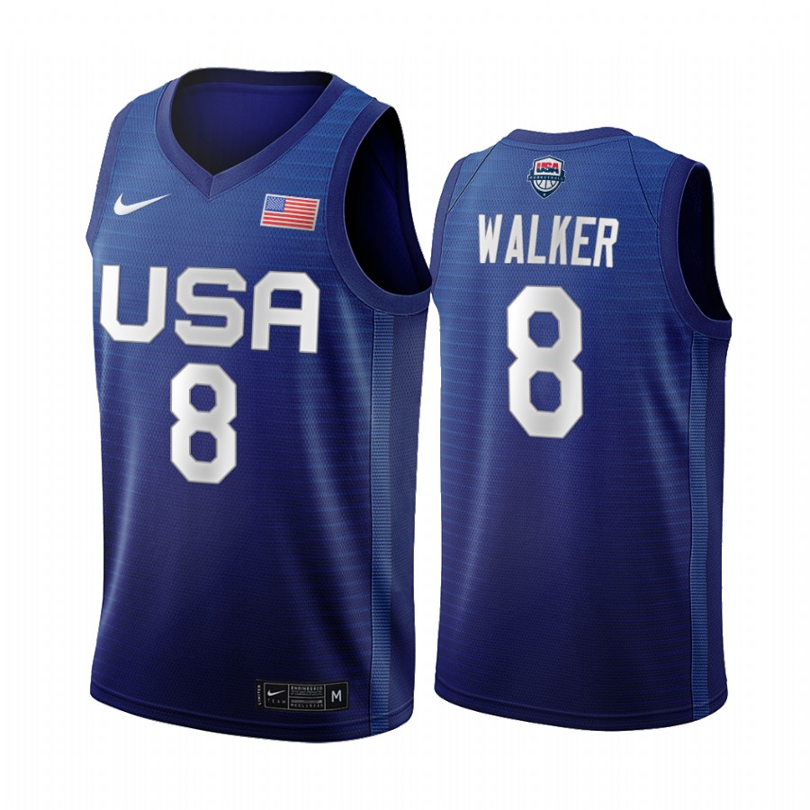 Usmnt Boston Celtics Kemba Walker 2020 Tokyo Olympics Navy Basketball Jersey