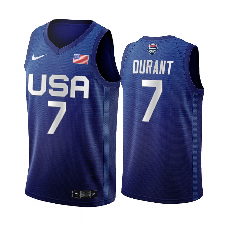 Usmnt Brooklyn Nets Kevin Durant 2020 Tokyo Olympics Navy Basketball Jersey