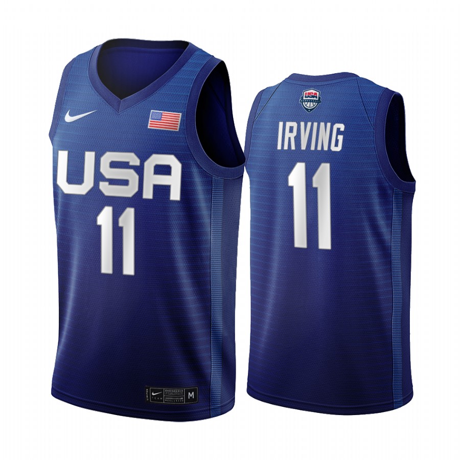 Usmnt Brooklyn Nets Kyrie Irving 2020 Tokyo Olympics Navy Basketball Jersey