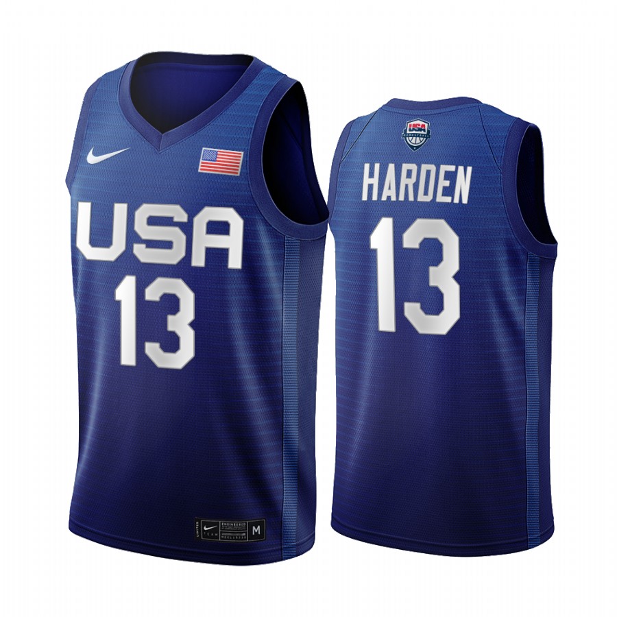 Usmnt Houston Rockets James Harden 2020 Tokyo Olympics Navy Basketball Jersey
