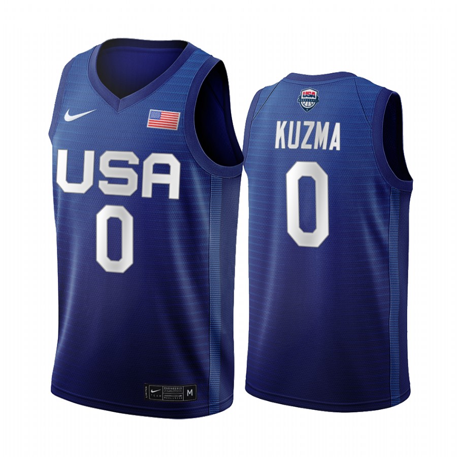 Usmnt Los Angeles Lakers Kyle Kuzma 2020 Tokyo Olympics Navy Basketball Jersey