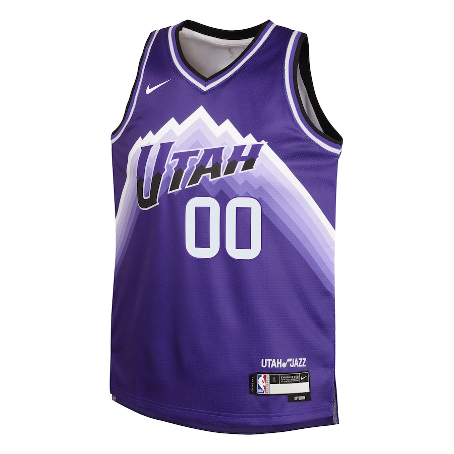 Alternative view of Utah Jazz 2023/24 City Edition Swingman Custom YOUTH Hockey Jersey - Purple - JS127 
