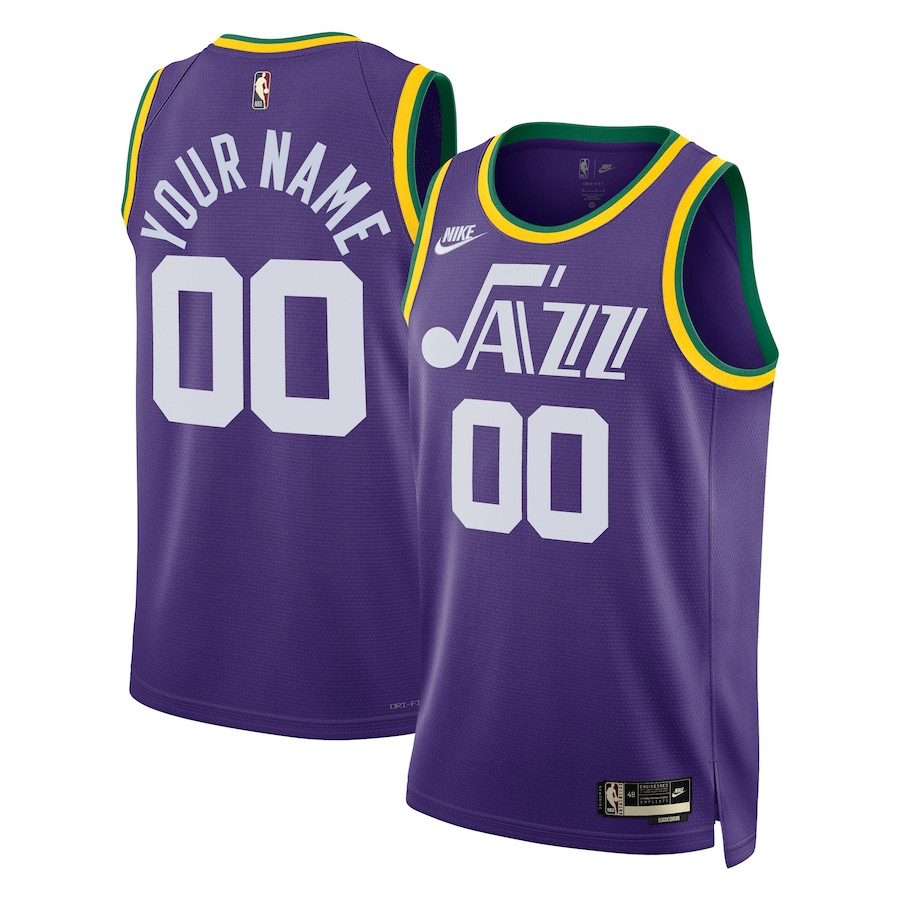 Utah Jazz 2023/24 Hardwood Classic Swingman Custom Men Basketball Jersey - Purple - JS880 