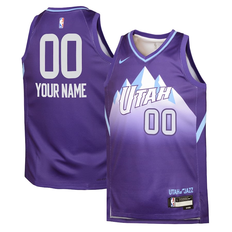 Utah Jazz 2024/25 Swingman Custom YOUTH Basketball Jersey - City Edition - Purple - JS746 