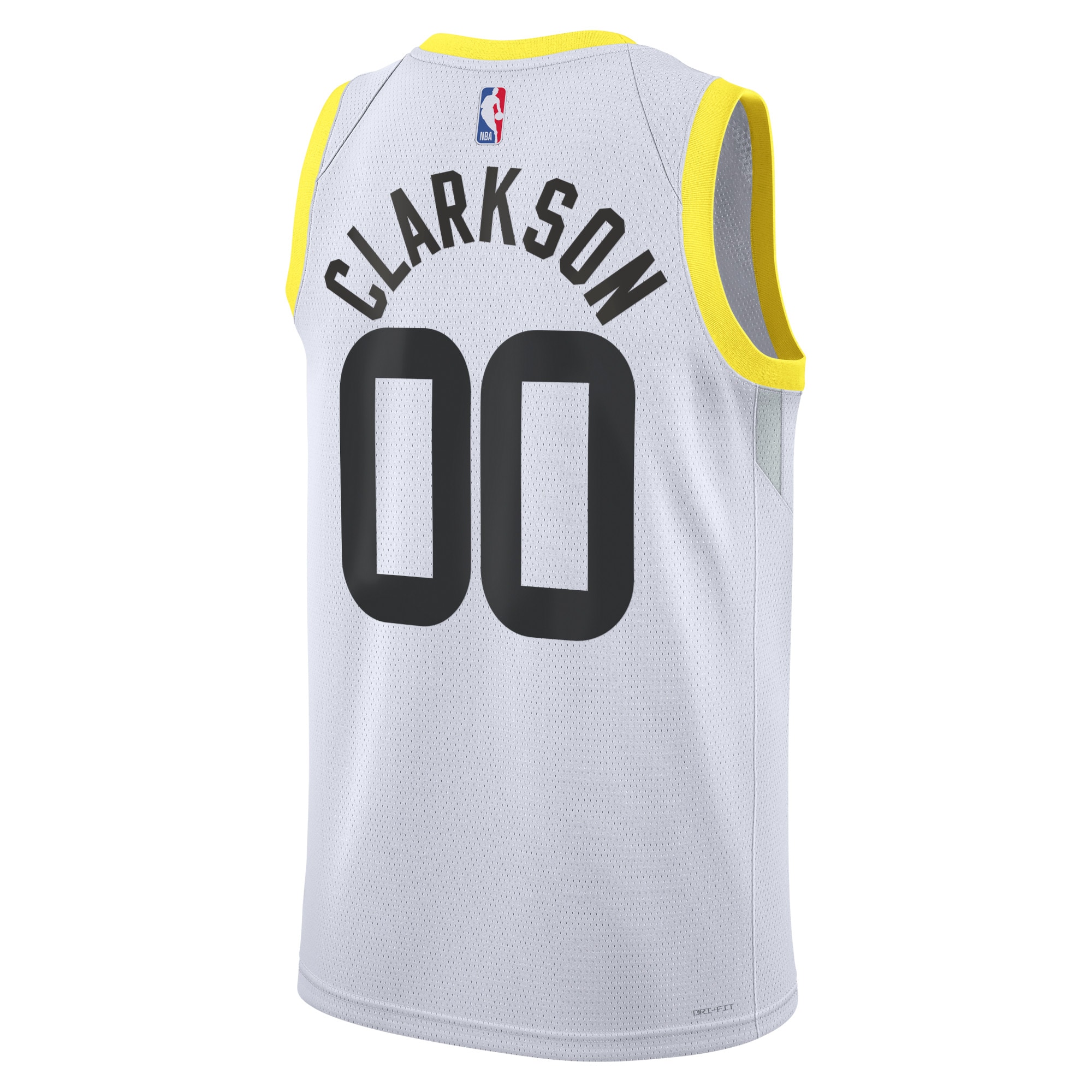 Alternative view of Utah Jazz Association Edition Swingman Hockey Jersey - White - Jordan Clarkson - Unisex - JS343 
