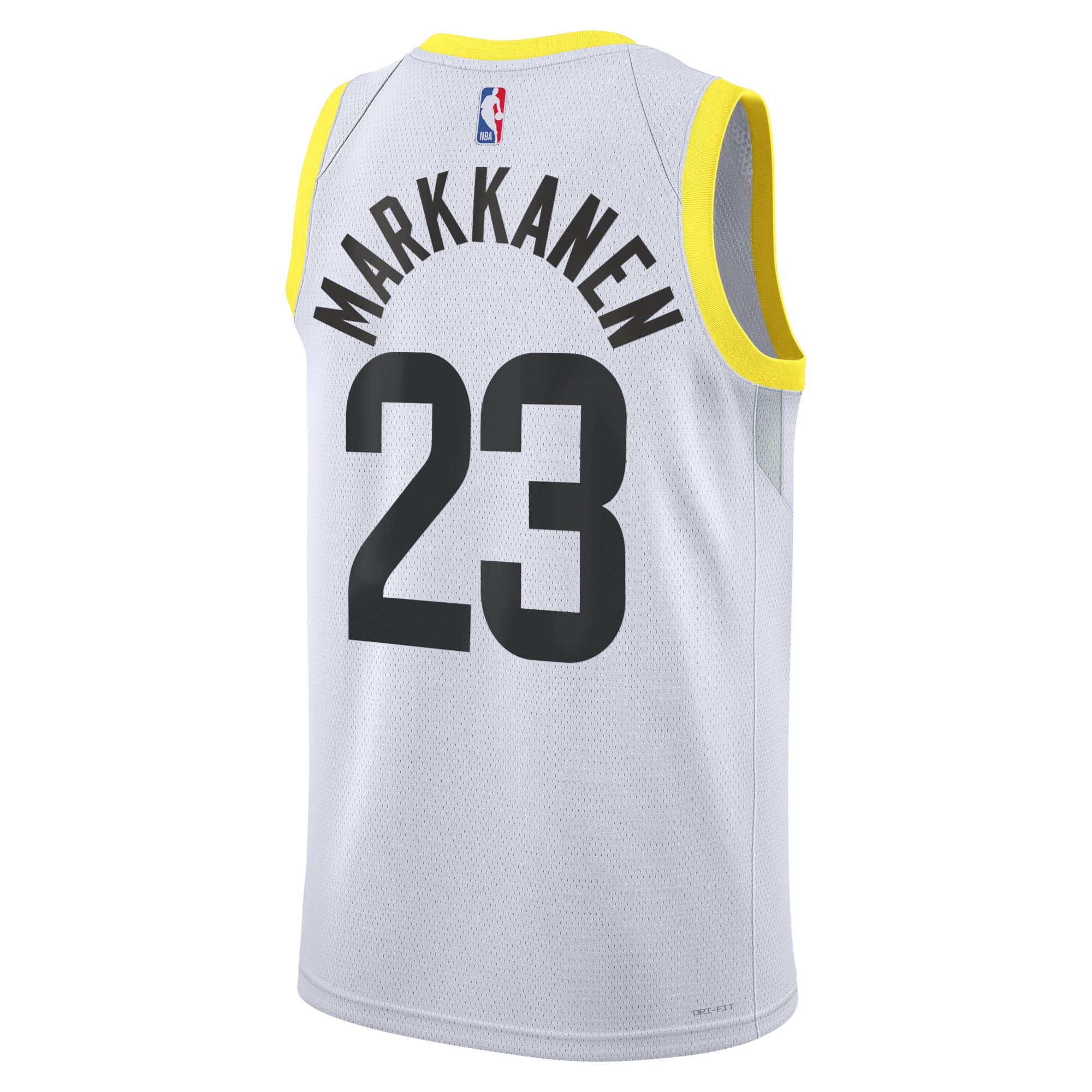 Alternative view of Utah Jazz Association Edition Swingman Hockey Jersey - White - Lauri Markkanen - Unisex - JS737 