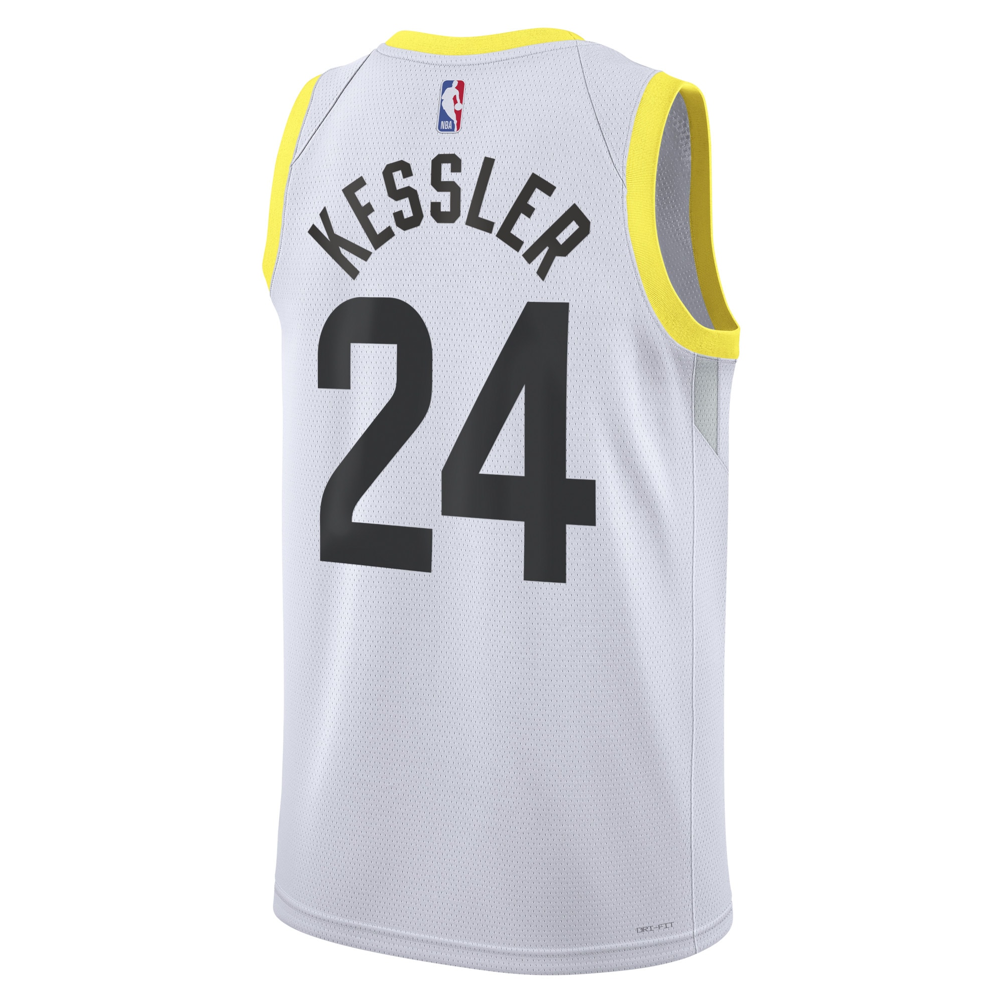 Alternative view of Utah Jazz Association Edition Swingman Basketball Jersey - White - Walker Kessler - Unisex - JS243 