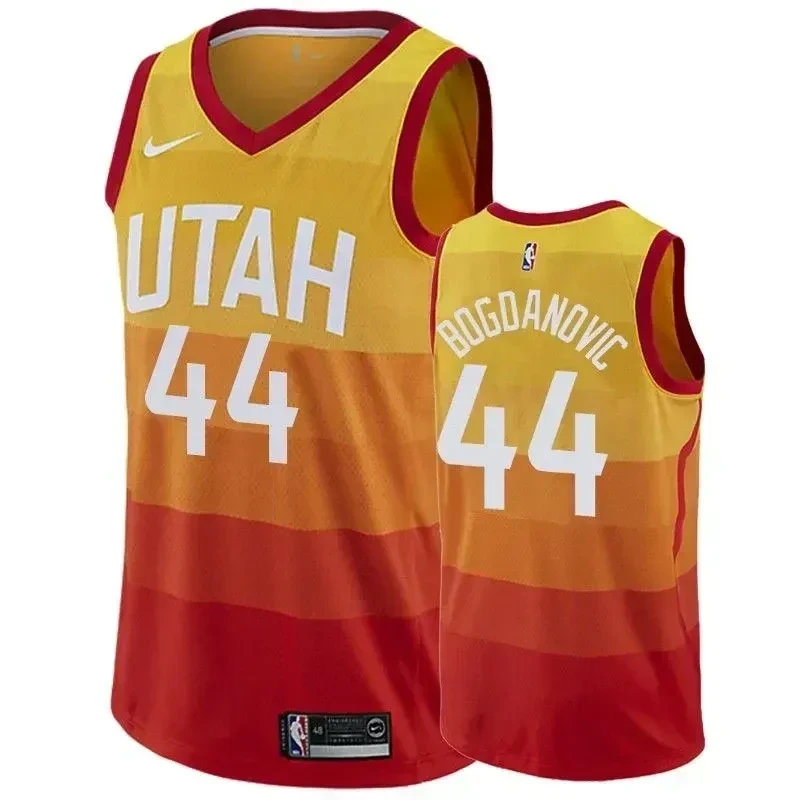 Utah Jazz Bojan Bogdanovic 44 City Men's Hockey Jersey - JS435 