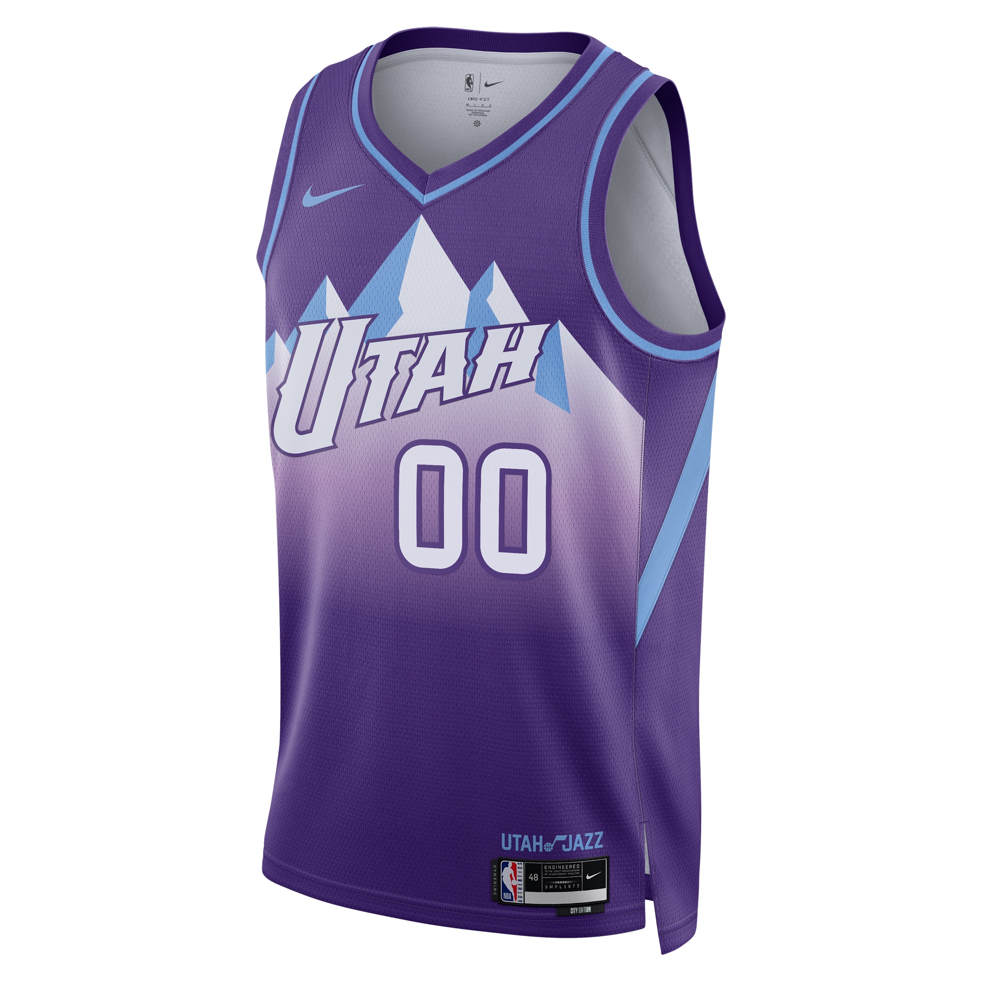 Alternative view of Utah Jazz City Edition Swingman Basketball Jersey 2024 - Custom - Unisex - JS426 