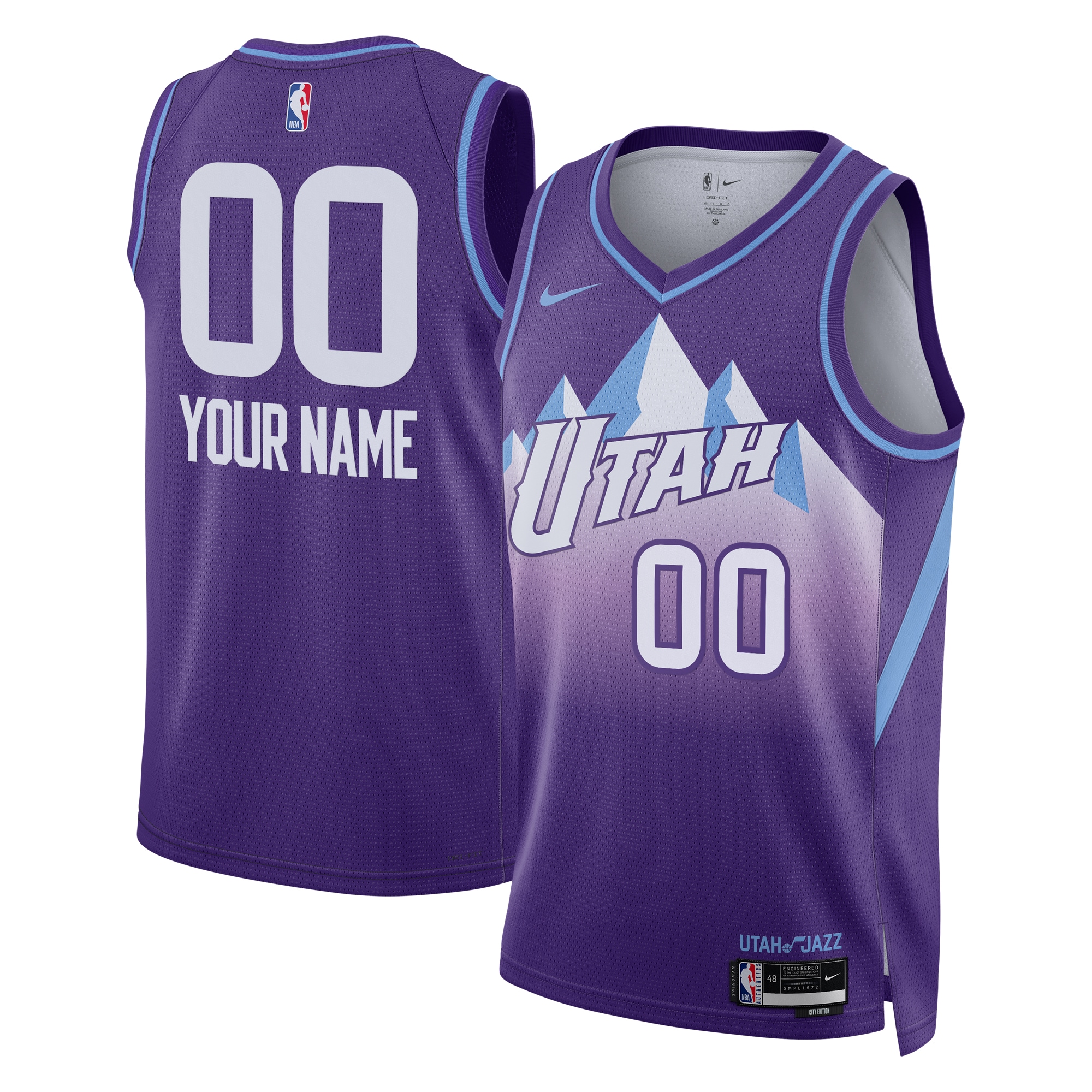 Utah Jazz City Edition Swingman Hockey Jersey 2024 - Custom - Unisex - JS866 