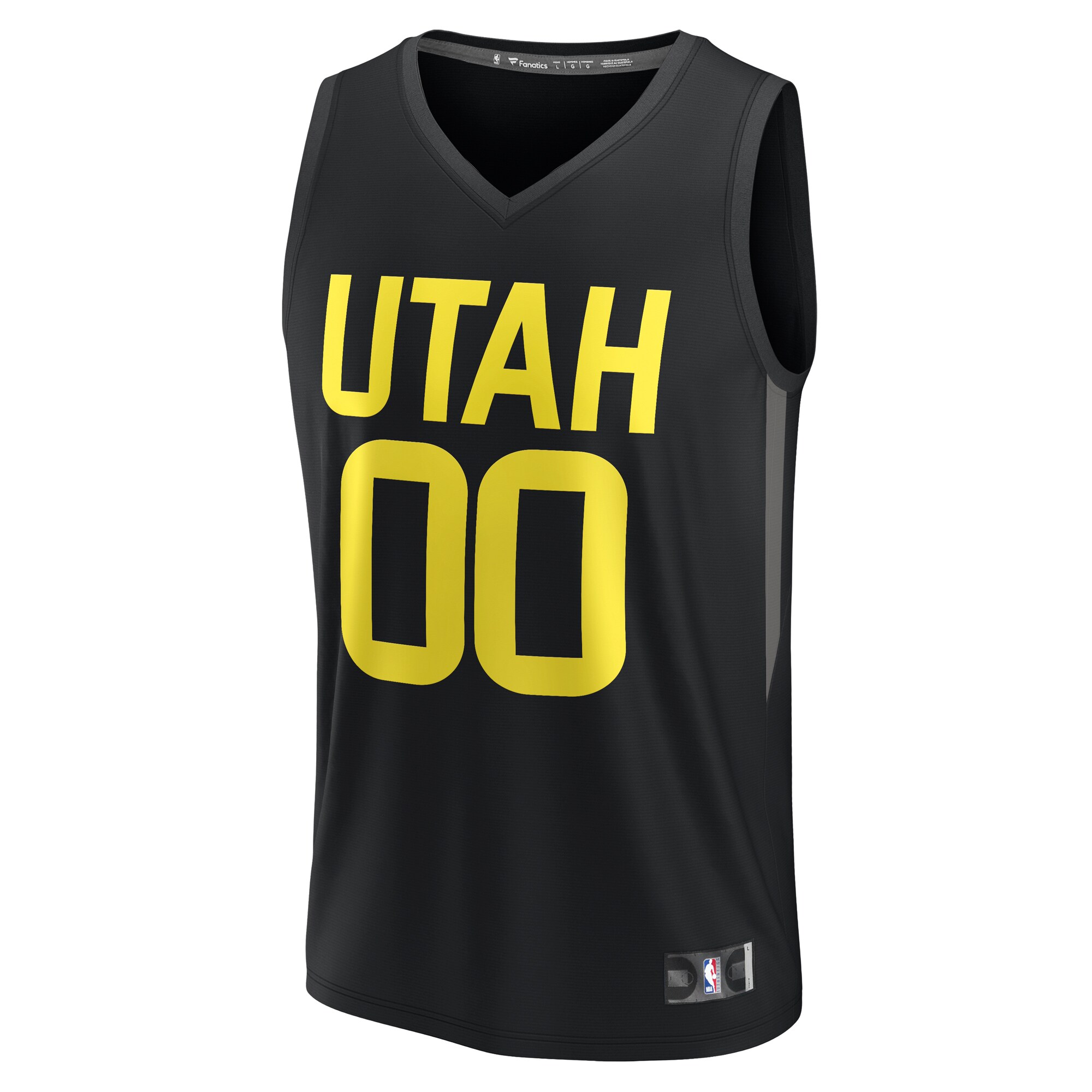 Alternative view of Utah Jazz Fanatics Youth Fast Break Replica Custom Basketball Jersey - Statement Edition - Black
