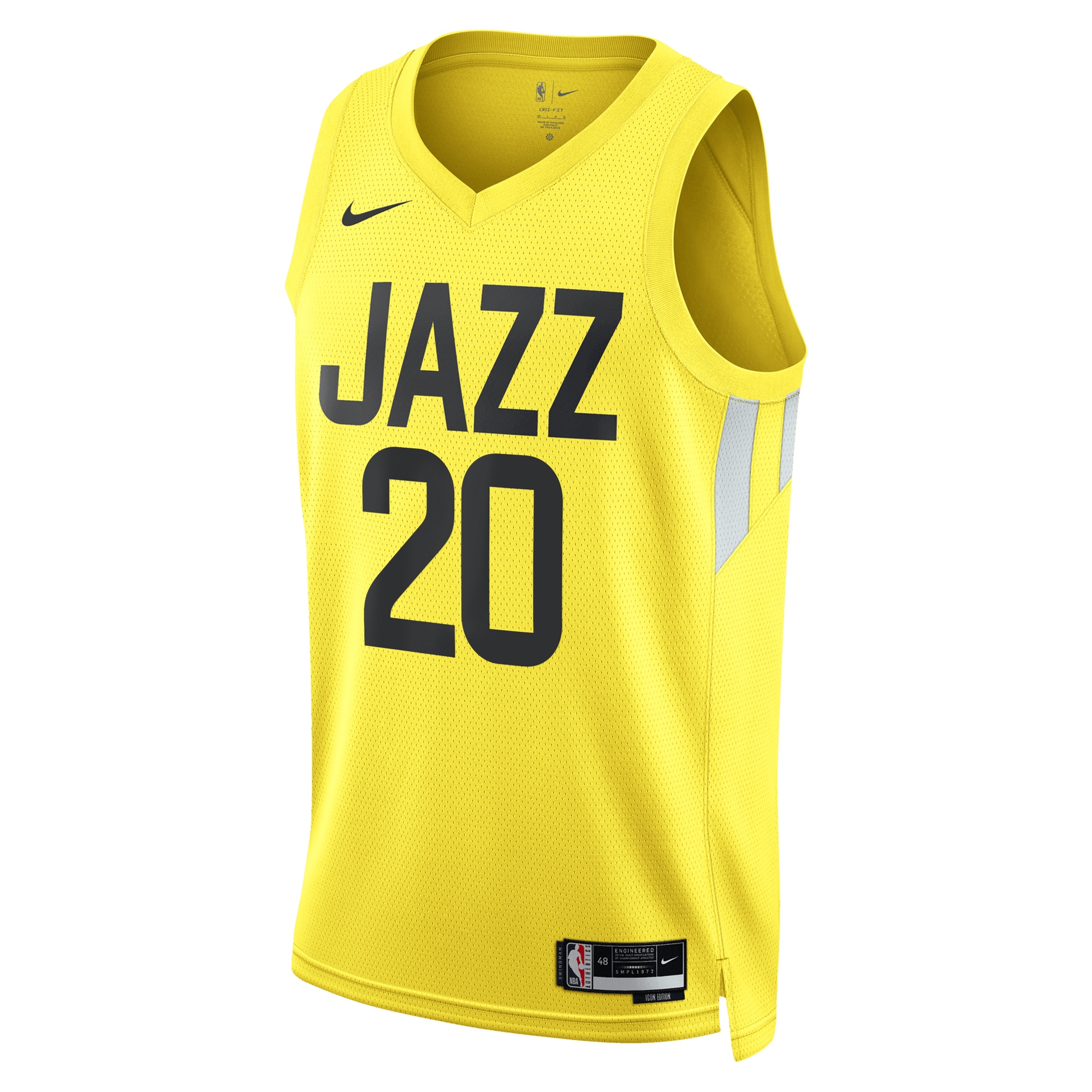 Alternative view of Utah Jazz Icon Edition Swingman Hockey Jersey - Gold - John Collins - Unisex - JS529 