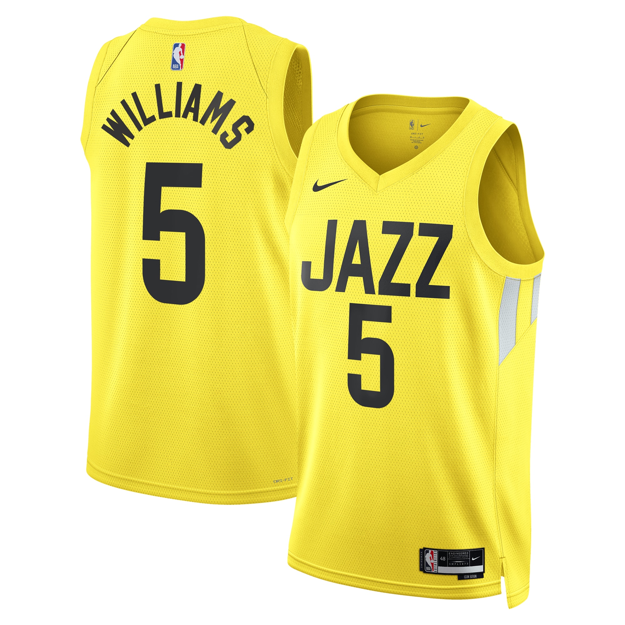 Utah Jazz Icon Swingman Hockey Jersey - Gold - Cody Williams - Unisex - JS318 