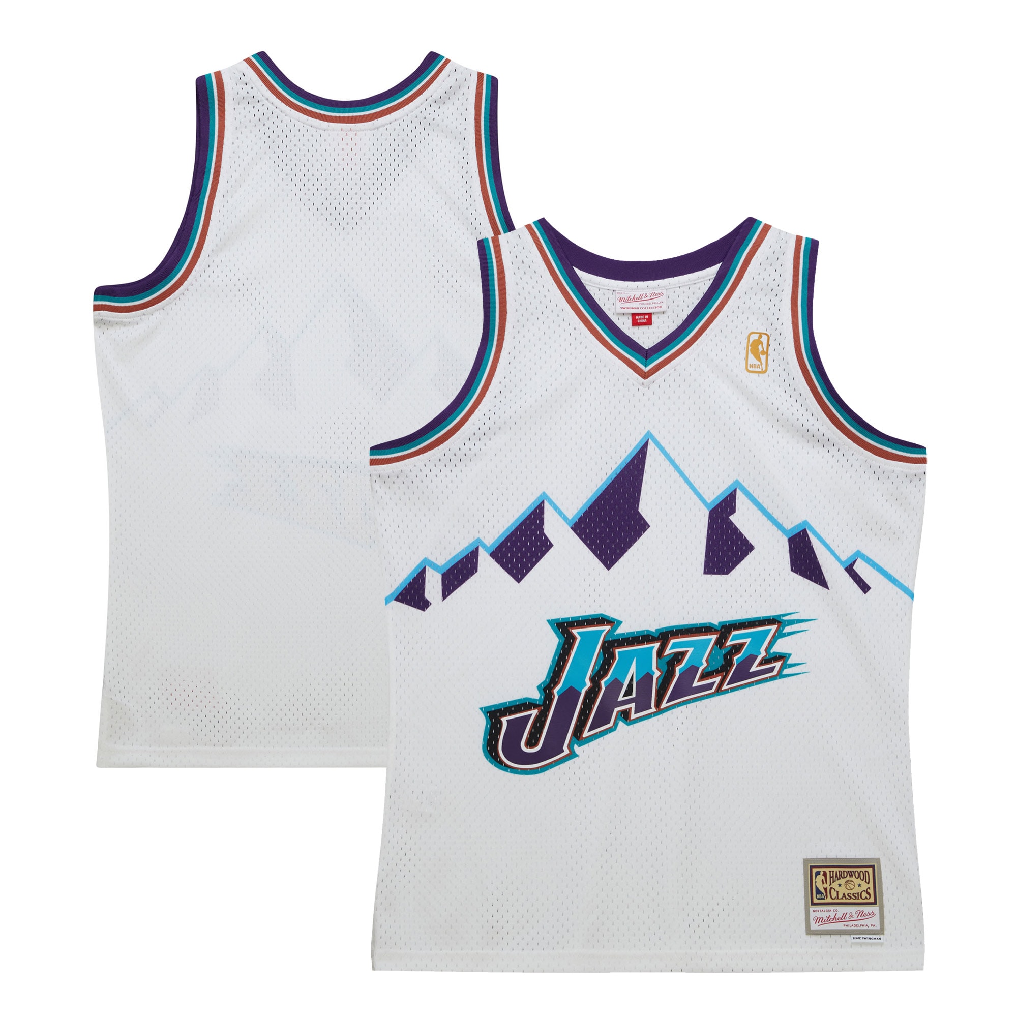 Utah Jazz Mitchell & Ness 1996-97 Hardwood Classics Swingman Basketball Jersey - White