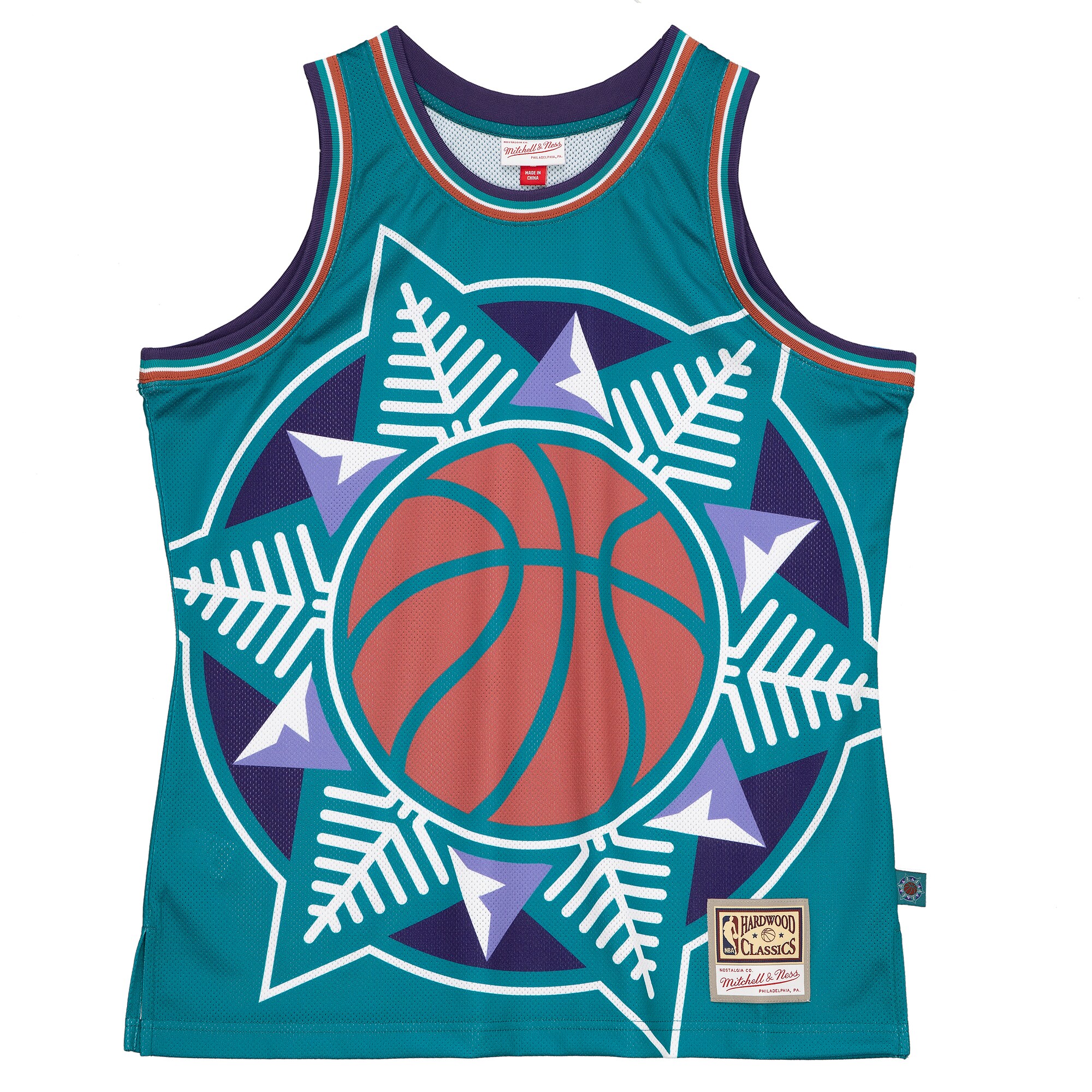 Alternative view of Utah Jazz Mitchell & Ness Hardwood Classics Blown Out Fashion Basketball Jersey - Turquoise