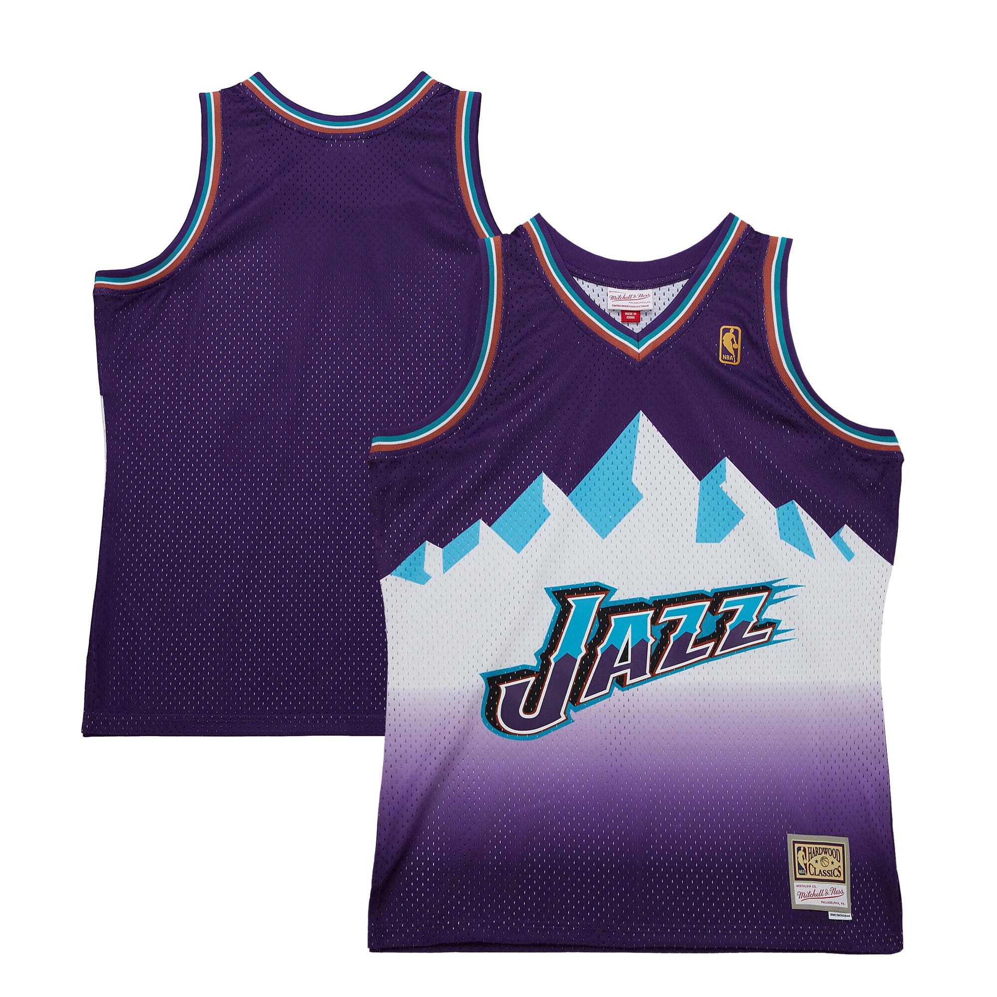 Utah Jazz Mitchell & Ness 1996-97 Hardwood Classics Swingman Basketball Jersey - Purple
