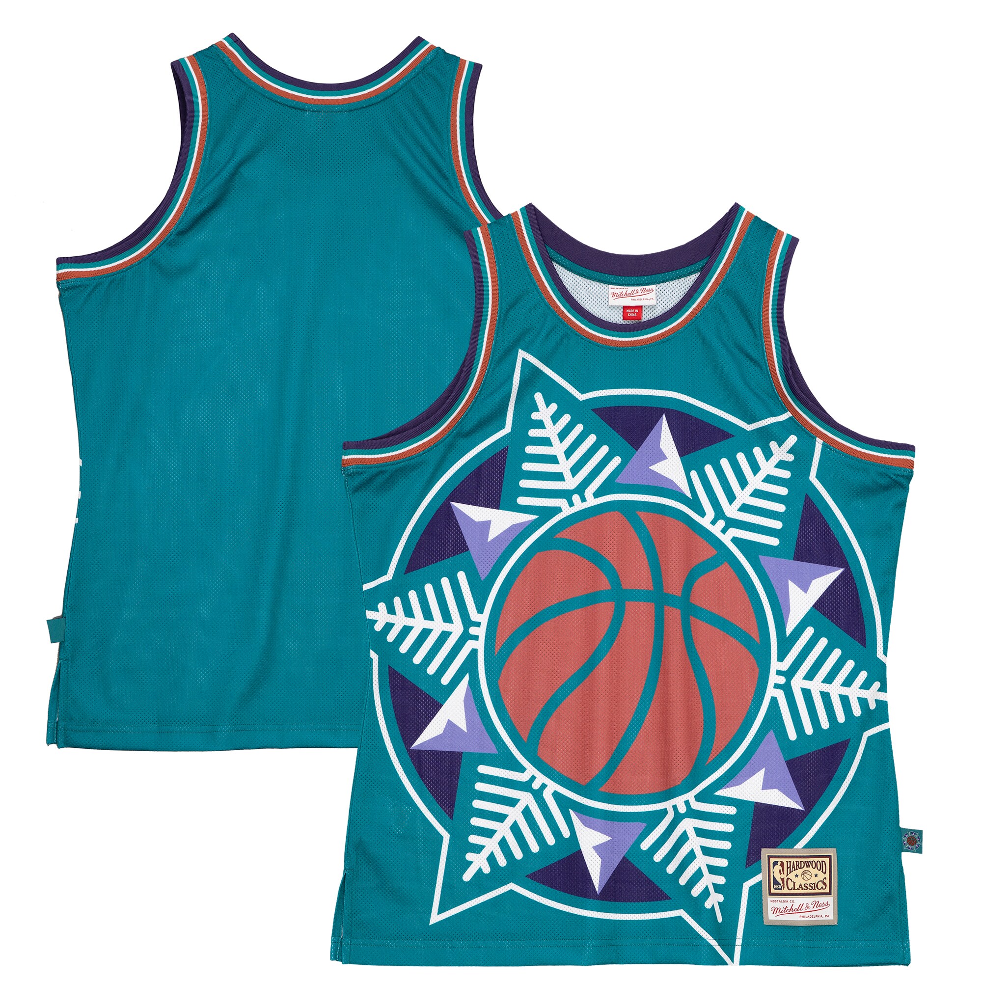 Utah Jazz Mitchell & Ness Hardwood Classics Blown Out Fashion Basketball Jersey - Turquoise