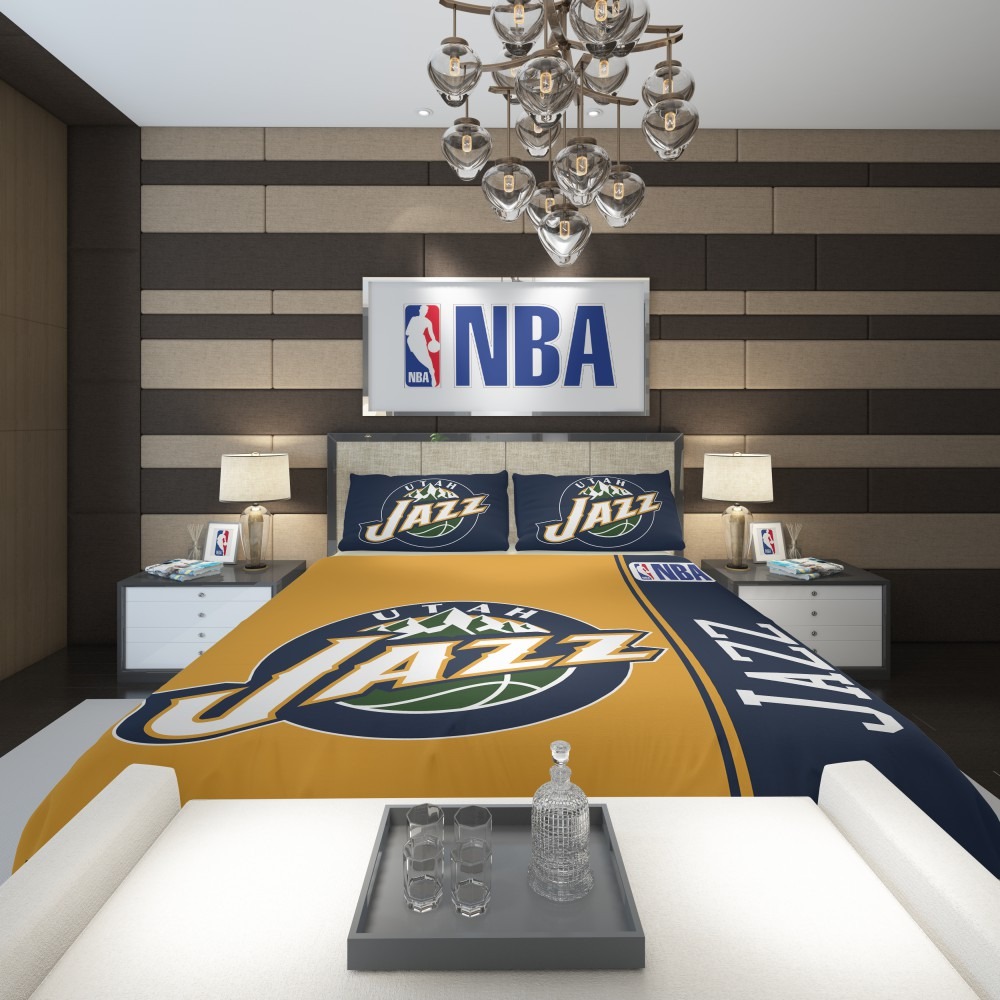 Alternative view of Utah Jazz NBA Basketball Comforter - Custom Bedding Set