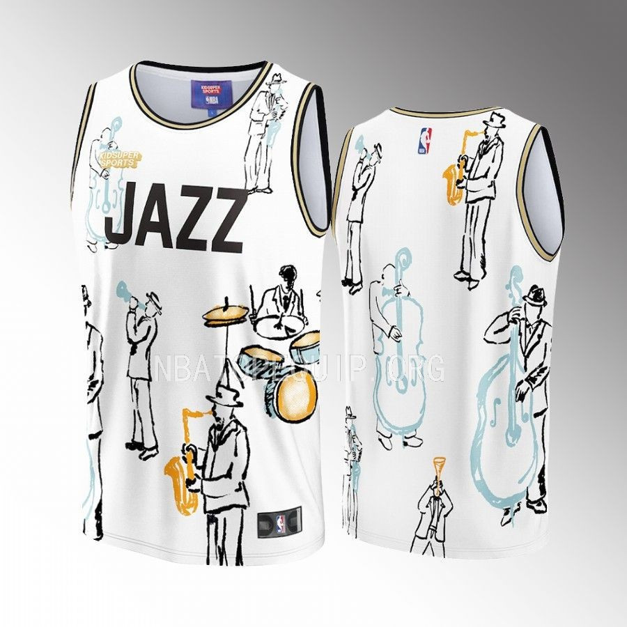 Utah Jazz NBA & KidSuper Studios Unisex Hometown Basketball Jersey - JS158 