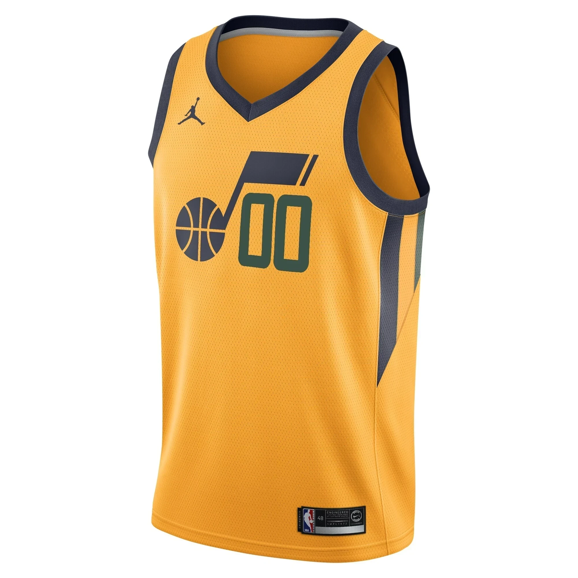 Alternative view of Utah Jazz Swingman Custom Hockey Jersey - Statement Edition - Gold - JS600 