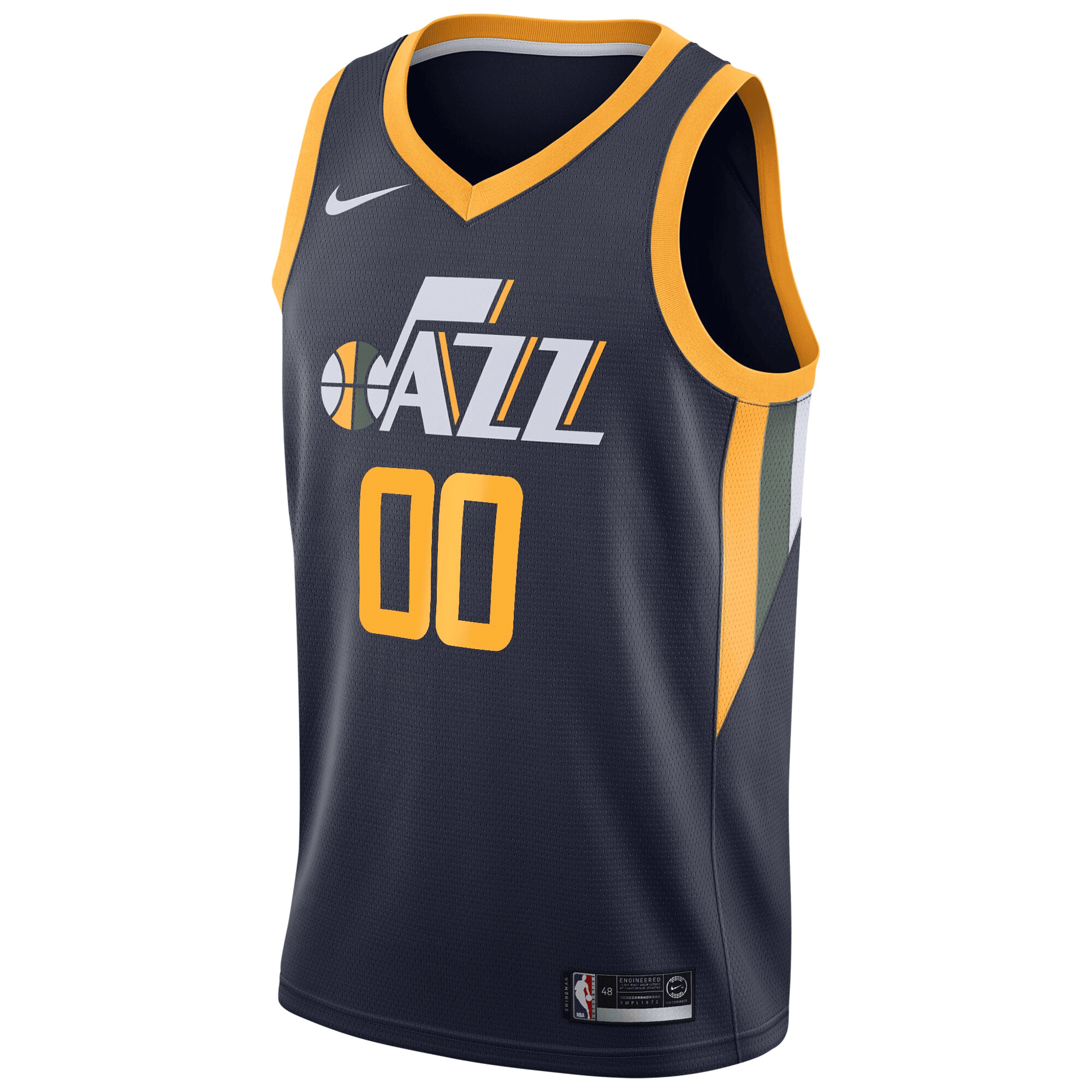 Alternative view of Utah Jazz Swingman Custom Hockey Jersey Navy - Icon Edition Hockey Jersey - JS756 