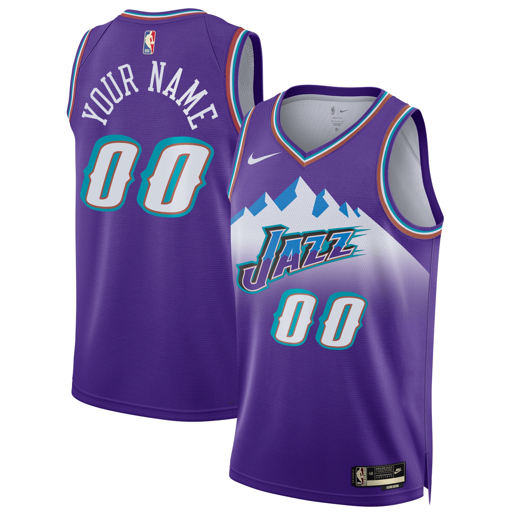 Utah Jazz Unisex 2022/23 Custom Swingman Basketball Jersey - Classic Edition - Purple