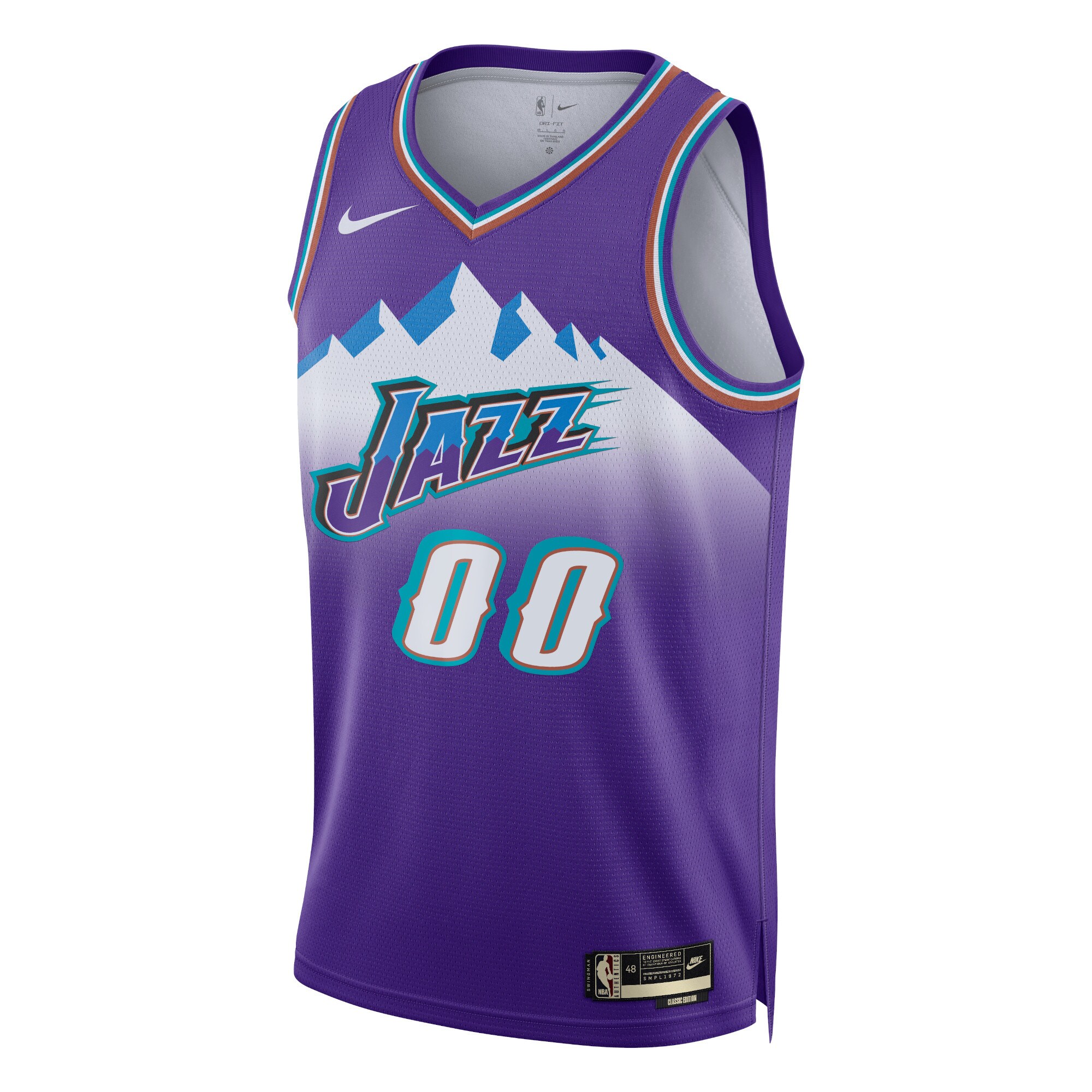 Alternative view of Utah Jazz Unisex 2022/23 Custom Swingman Basketball Jersey - Classic Edition - Purple