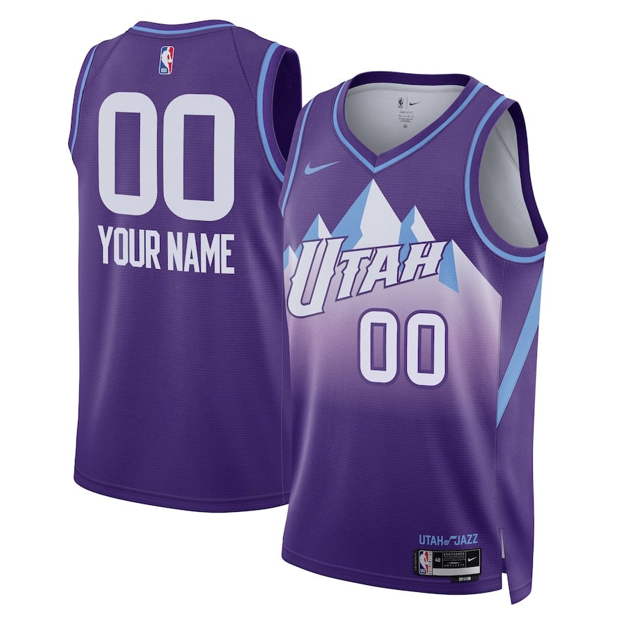 Utah Jazz Unisex 2024/25 Custom Swingman Hockey Jersey - City Edition - Purple - JS464 