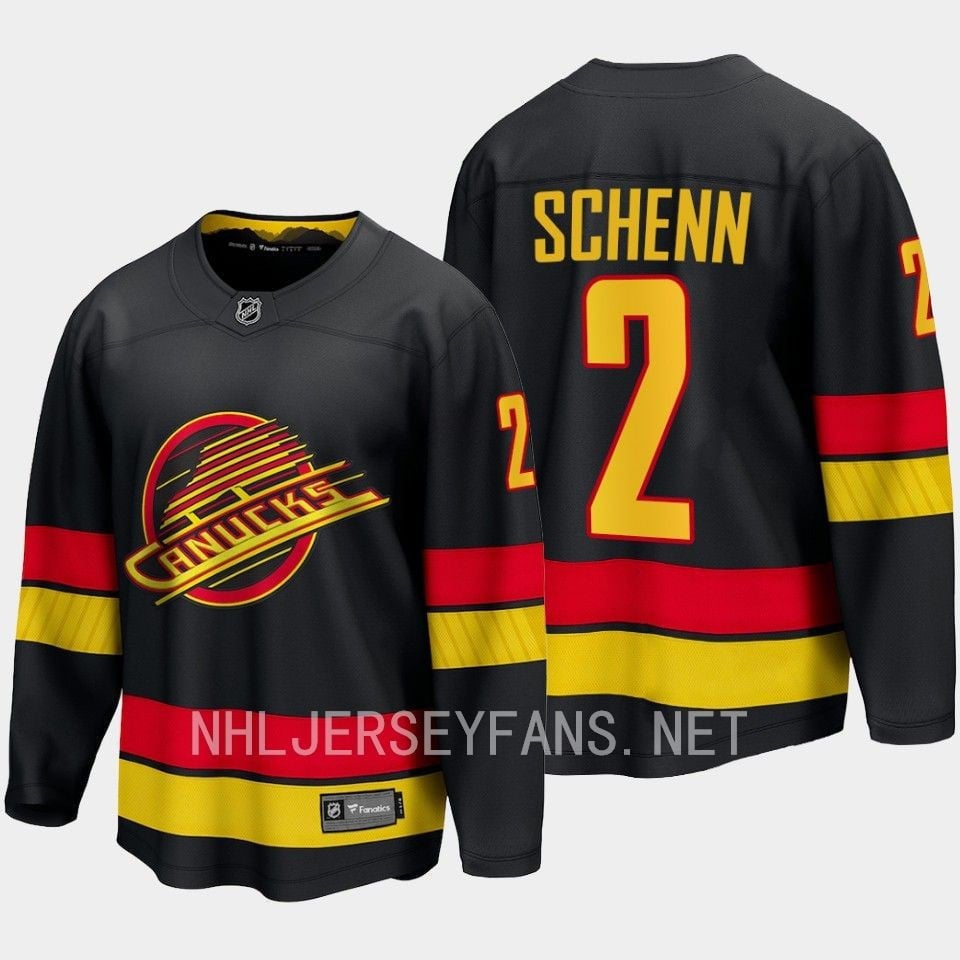 Vancouver Canucks Luke Schenn 2 2023-24 Alternate Hockey Jersey Breakaway Black - JS748 