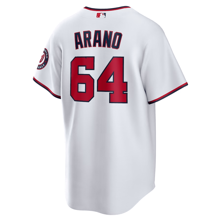 Alternative view of Víctor Arano 64 Washington Nationals Home Men Jersey - White - JS787 