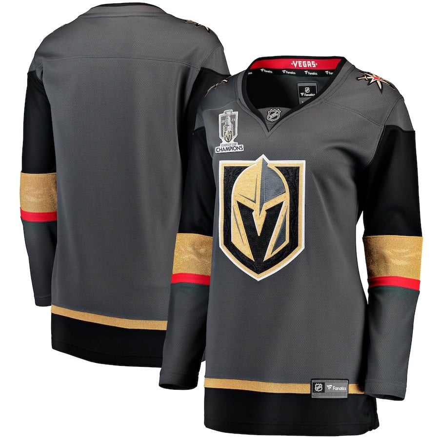 Vegas Golden Knights 2023 Stanley Cup Champions Alternate Breakaway Women Hockey Jersey - Black - JS369 